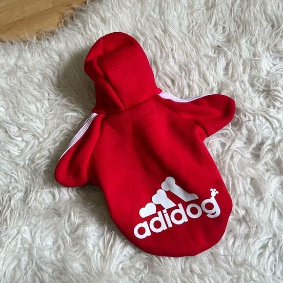 Adidog small pet sports outfit hoodie sweater - Picture 2 of 6